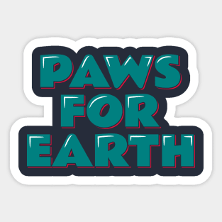 World Wildlife Day Paws for Earth Sticker